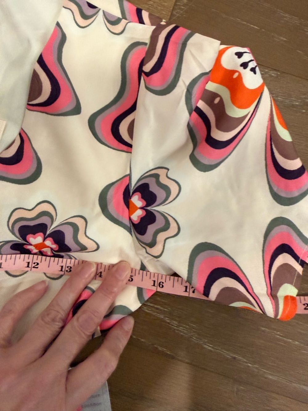 Ciebon Cream Floral Maxi Dress with Orange & Pink Accents - Picture 4 of 14